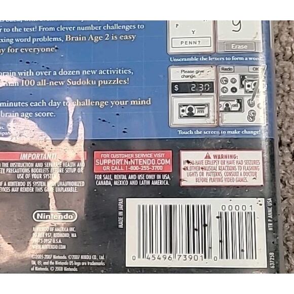 Brain Age 2: More Training in Minutes a Day – Nintendo DS – CIB– Tested Working - Picture 3 of 7